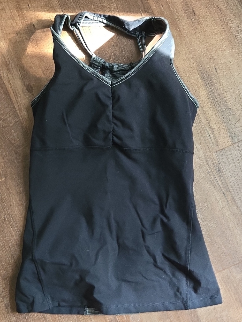Kyodan Black Gray Racerback Tank with Contrast Trim